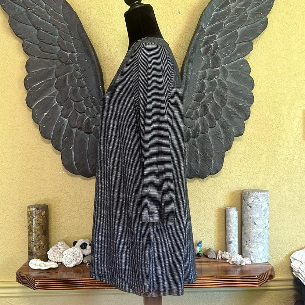 J Jill Striped 3/4 sleeve Shirt - Picture 4 of 8